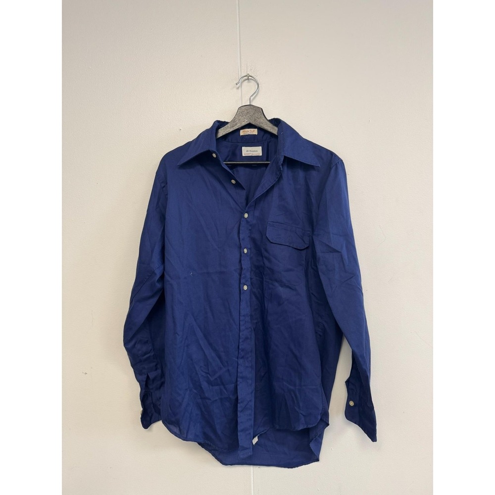 Vintage Gant Shirt Mens Medium Button Down Blue Hamden Twill Durable Press‎ 60s